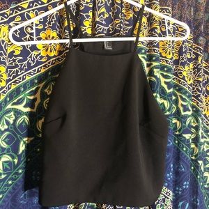 open back black tank